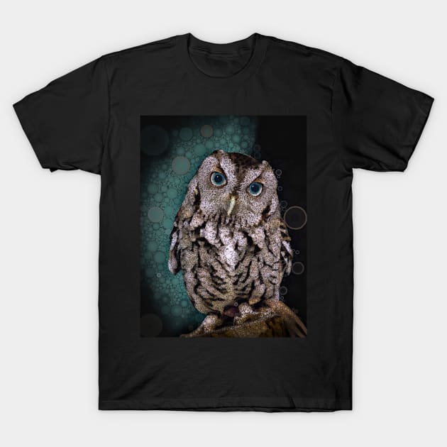 Owl Digital Art Design T-Shirt by PhotoArts